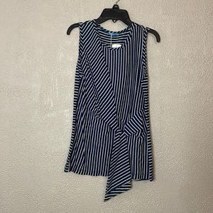 J McLaughlin Blue and White Striped Top
